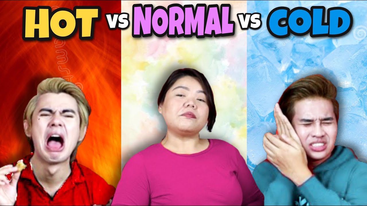 CHALLENGE MAKAN MAKANAN SEJUK, PANAS ATAU BIASA(HOT VS COLD VS NORMAL). SUMPAH SUSAH WEYH!