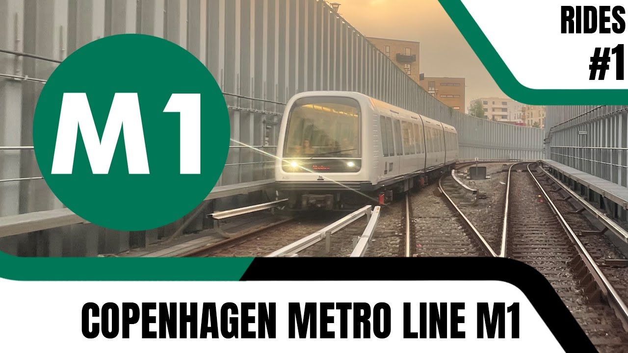 A rainy ride on the M1 in Copenhagen 🇩🇰 | Copenhagen Metro M1 Vestamager - Vanløse | Rides #1