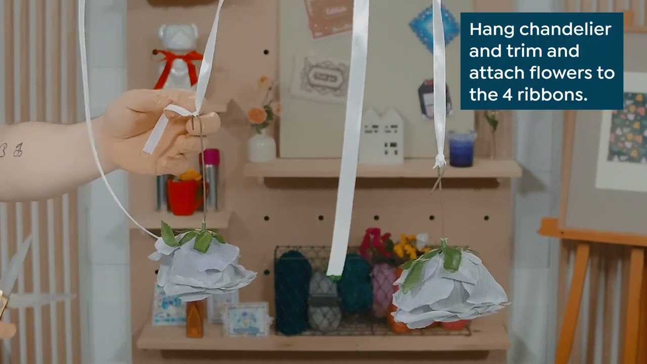 HSN Craft Tutorial DIY Floral Chandelier