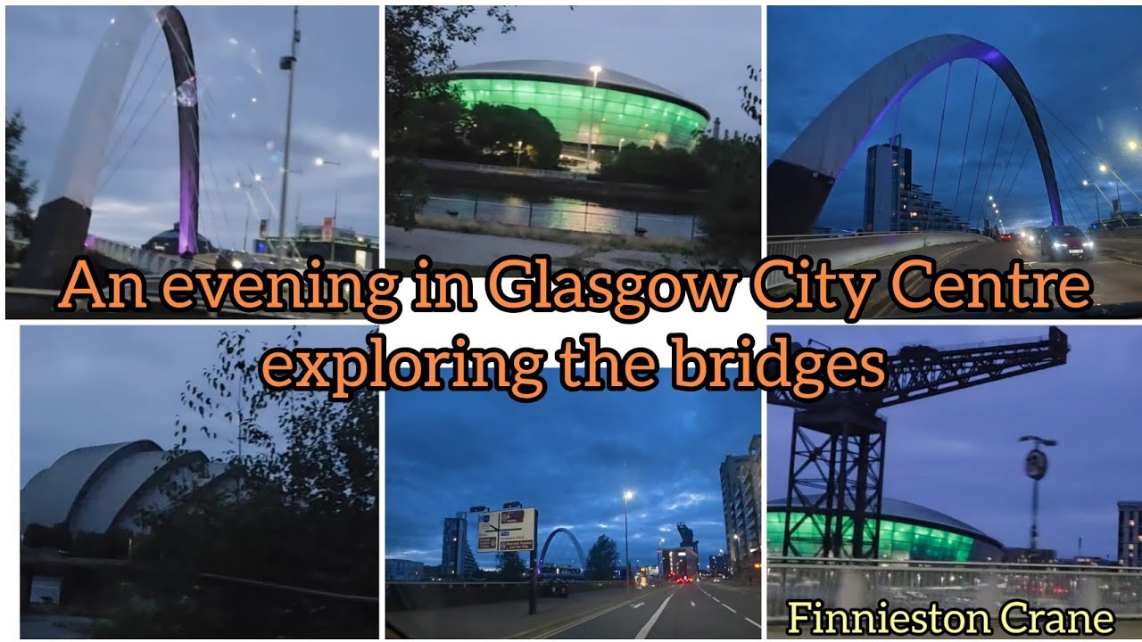 Evening in Glasgow Scotland exploring the beautiful bridges & landmarks #glasgow #bridges #scotland 