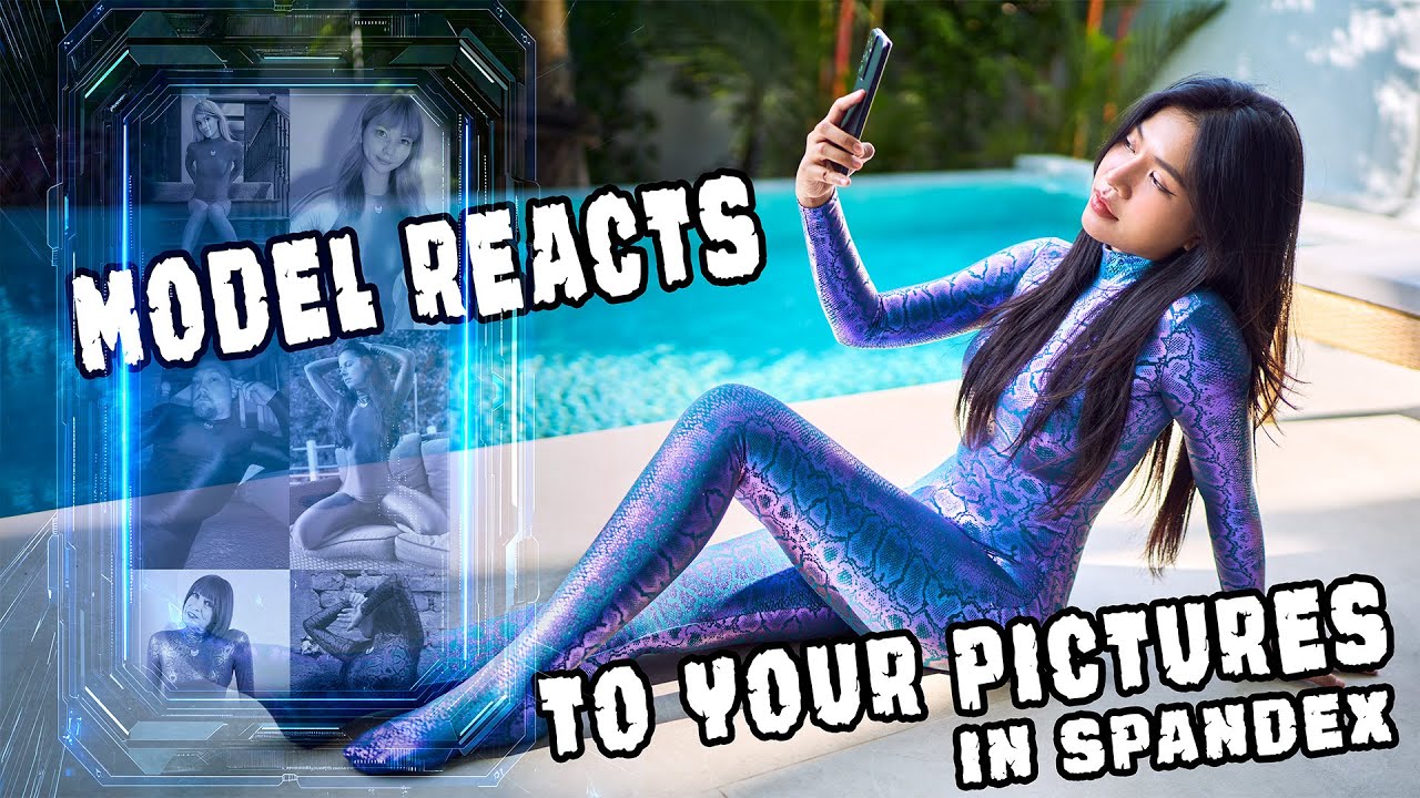 Spandex Catsuit Model reacts to your Pictures in Lycra - Part 3