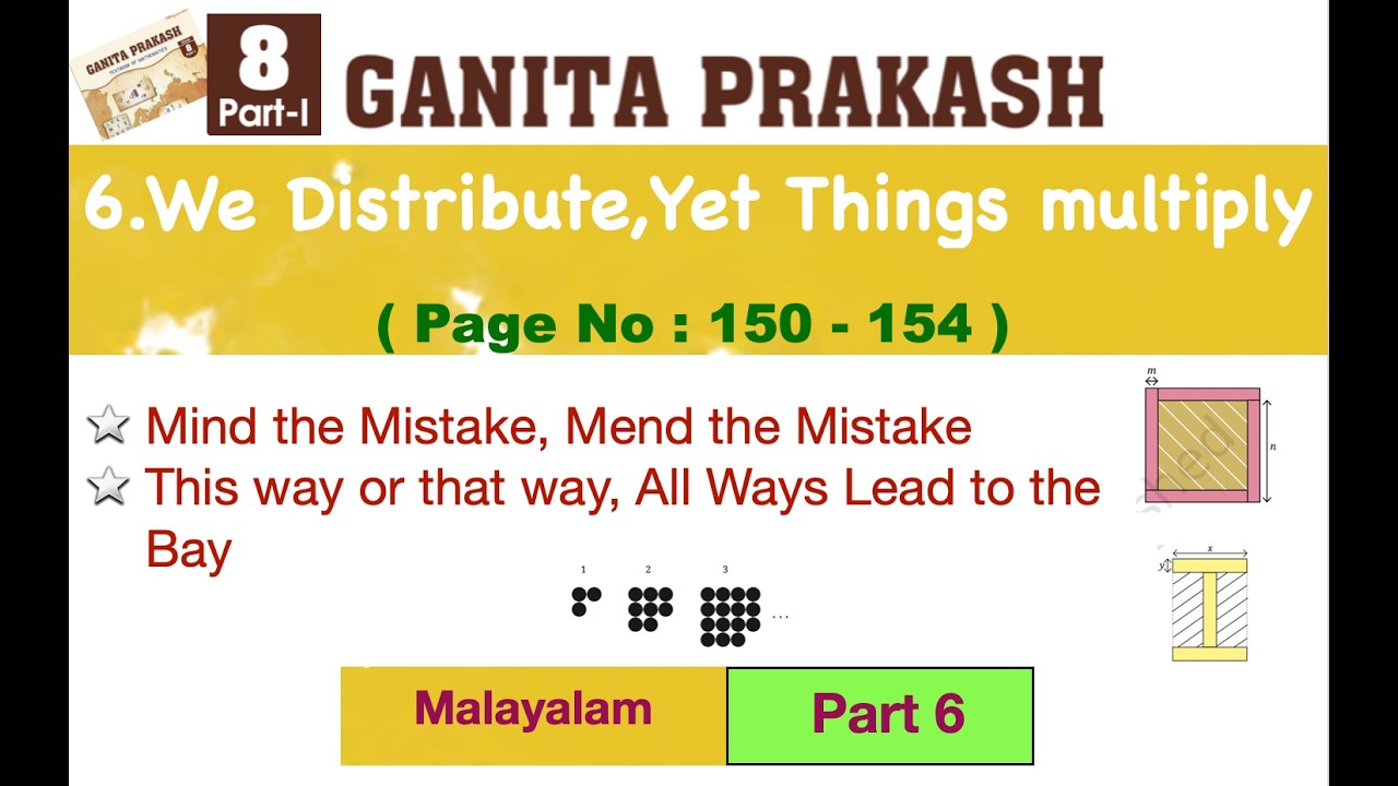 Class 8 Maths Ganita Prakash | Chapter 6 | WE DISTRIBUTE,YET THINGS MULTIPLY | |Malayalam  part 6