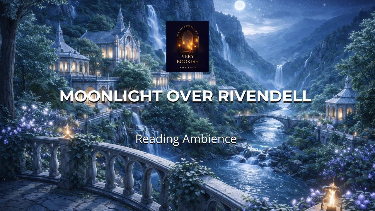 LOTR Inspired Reading Ambience | Moonlight over Rivendell | Fantasy Elven Atmosphere