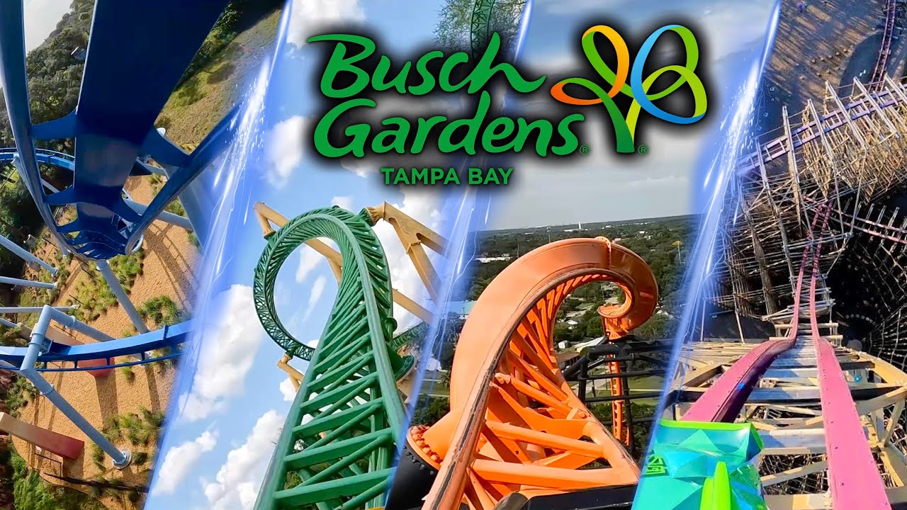 All Roller Coasters at Busch Gardens Tampa Bay 🇺🇸