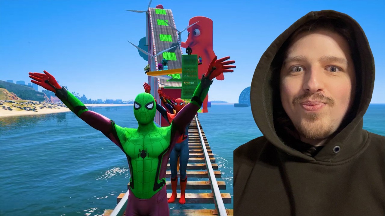 SPIDER-MAN against TUNG TUNG TUNG SAHUR on Motorcycle in RAINBOW SPIDERS BRIDGE | GTA MULTIVERSE