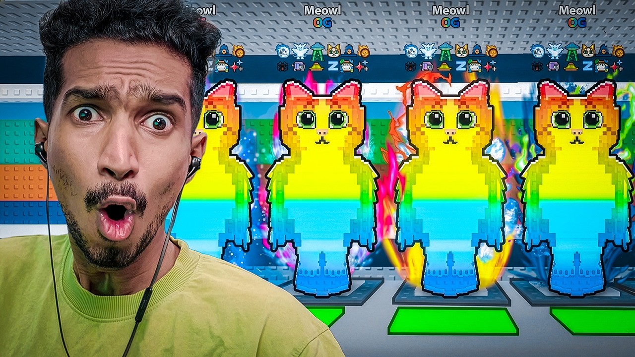 Я получил OG MEOWL за первое место в таблице лидеров в игре Steal a Brainrot.