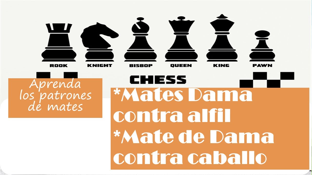 mate de dama contra caballo y dama contra alfil