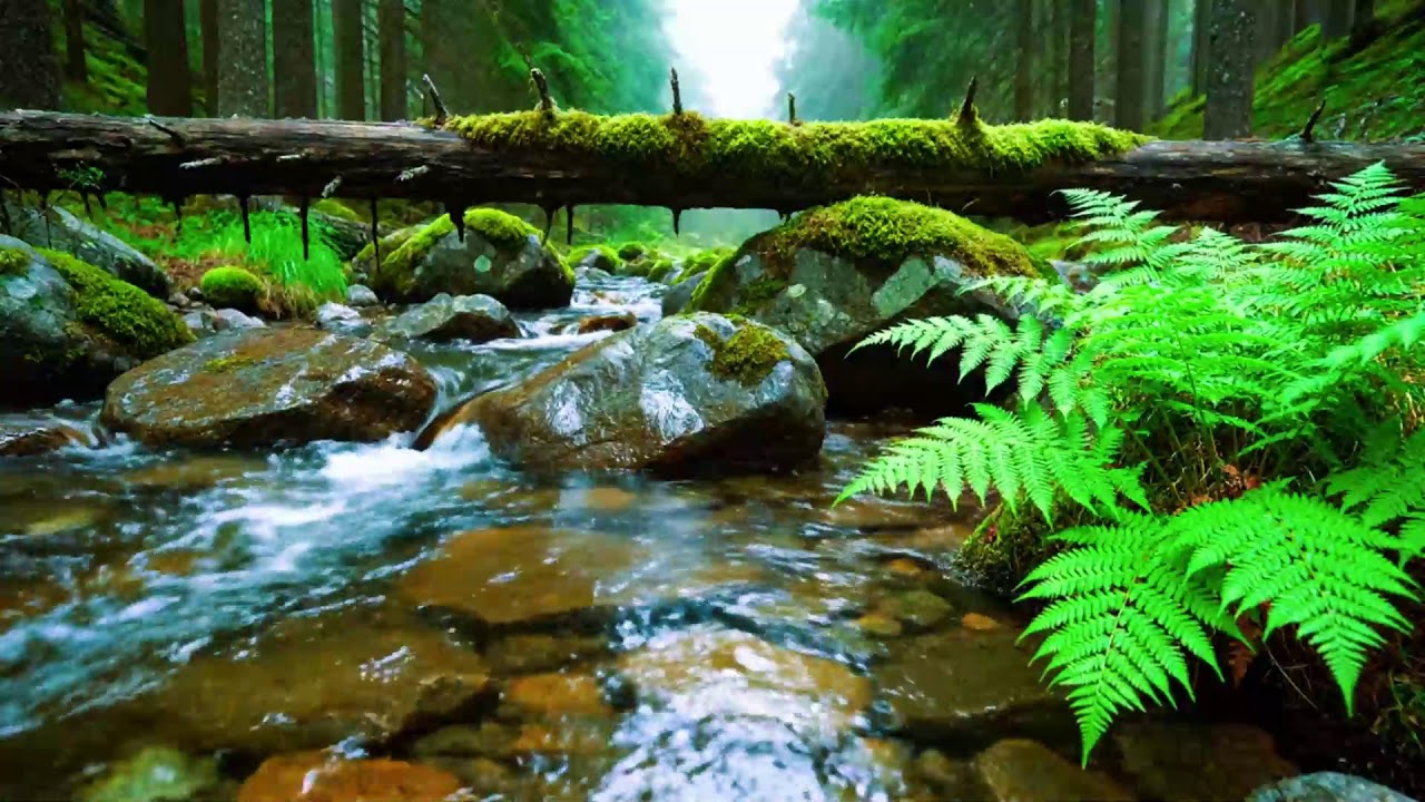 Relaxing Forest Sounds 🌿 Flowing Water & Gentle Birdsong for Deep Sleep
