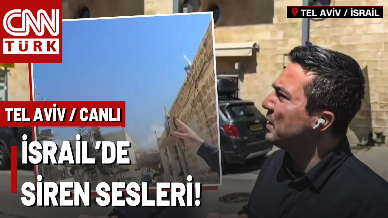 İsrail'de Canlı Yayında Patlama Sesleri! CNN T&Uuml;RK B&ouml;lgede: İran F&uuml;zeleri İsrail Semalarında!