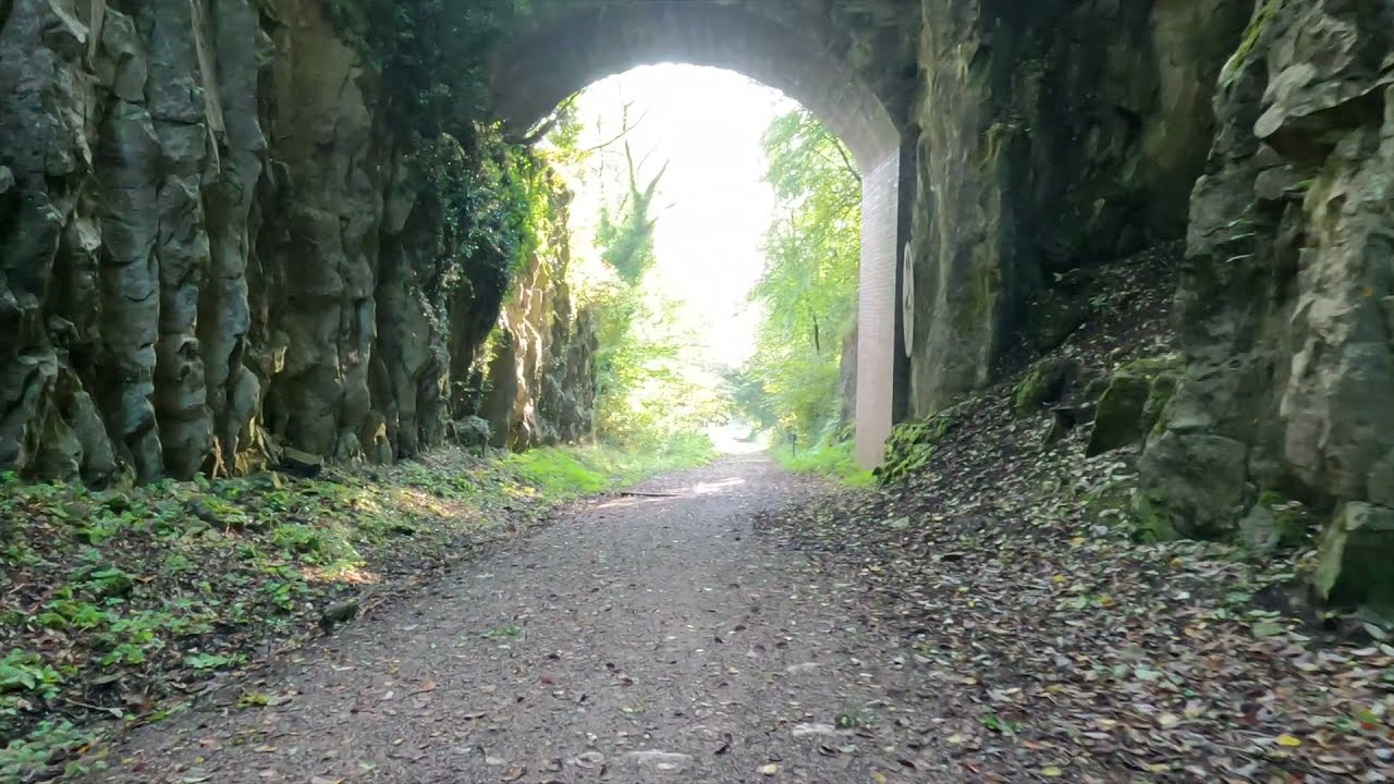 High Peak Trail bike ride in Derbyshire , from Middleton Top to Cromford via the High Peak Junction
