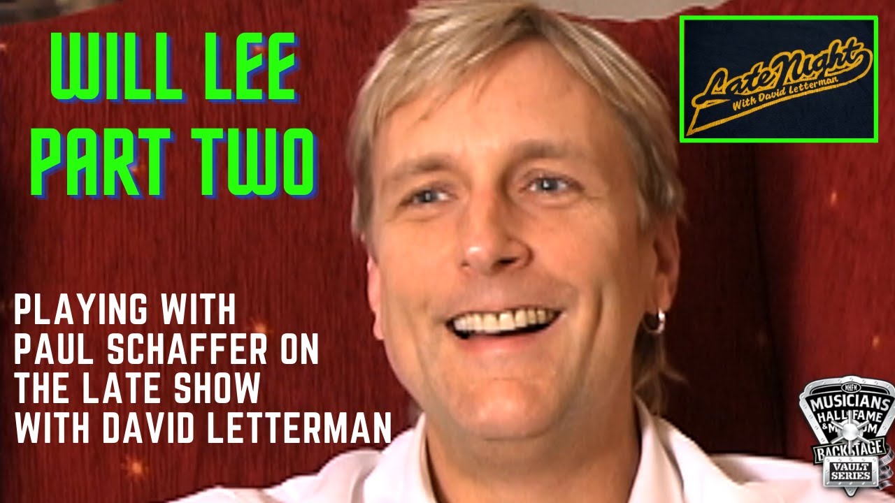 Will Lee talks about playing with Paul Shaffer on The Late Show with David Letterman