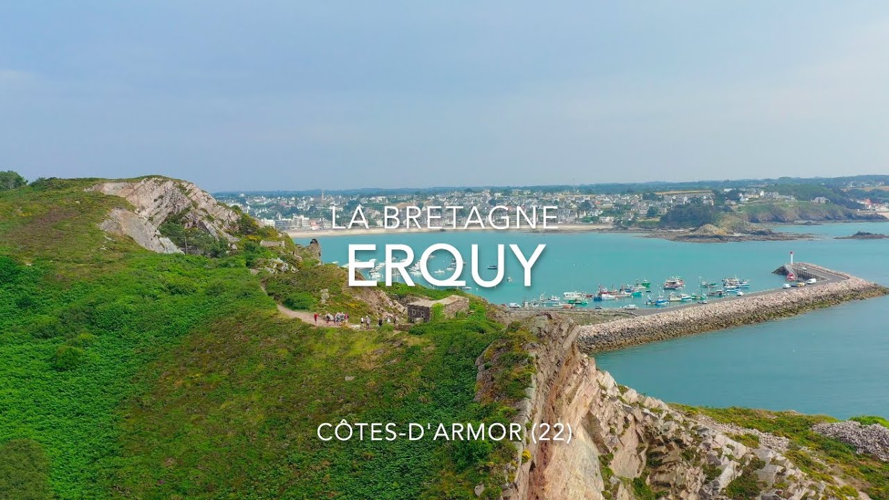Erquy , Bretagne, France - Drone DJI MAVIC 2 PRO 4K