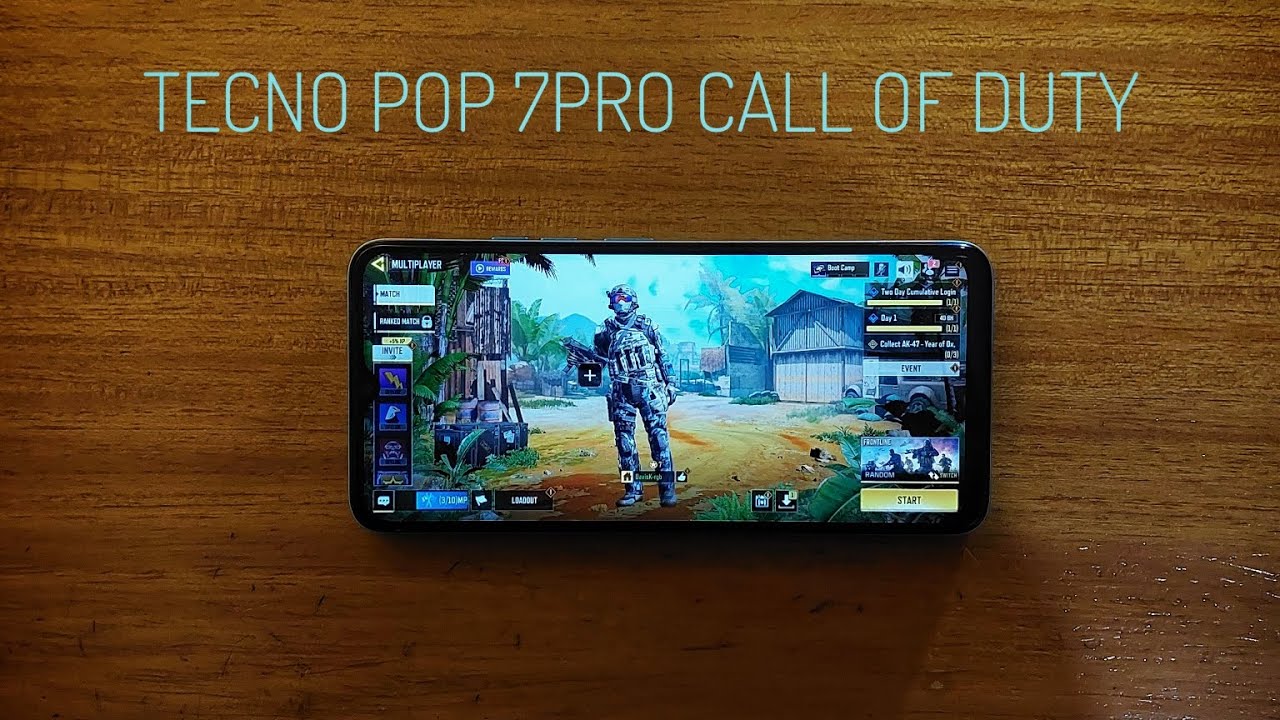 Геймплей Call of Duty Mobile на Tecno Pop 7 Pro.