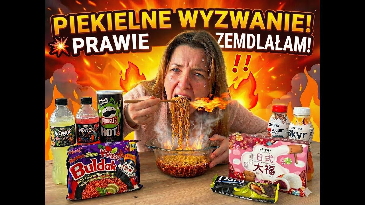 NAJOSTRZEJSZE WYZWANIE! 🌶️ Prawie ZEMDLAŁAM od tego Buldaka! (Habanero Lime)