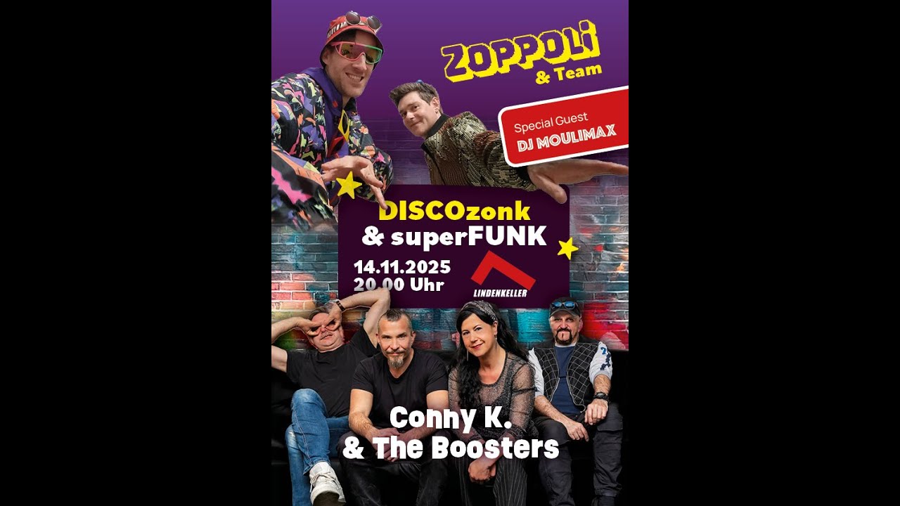 Conny Kreitmeier mit Zoppoli + Conny K. & The Boosters + DJ Moulimax