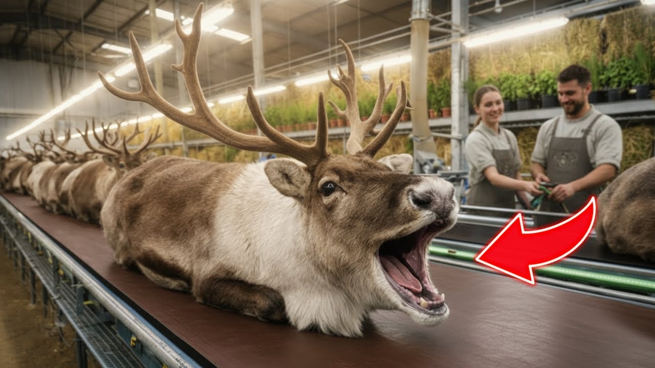 Inside a reindeer factory – how reindeer are transformed into multi-million dollar products.