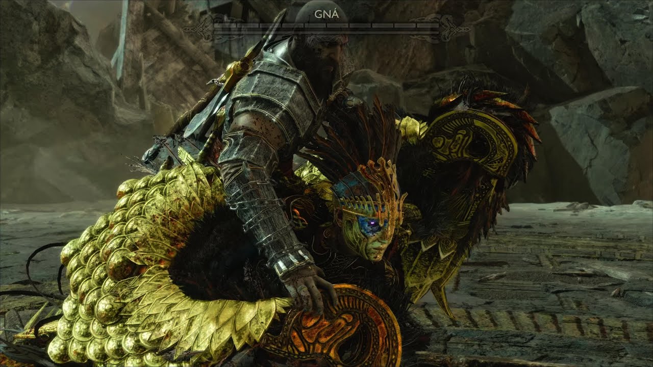 God of War Ragnarok - GNA - Walka z Bossem + Glitch Łatwy  - Poziom Trudności Bóg Wojny