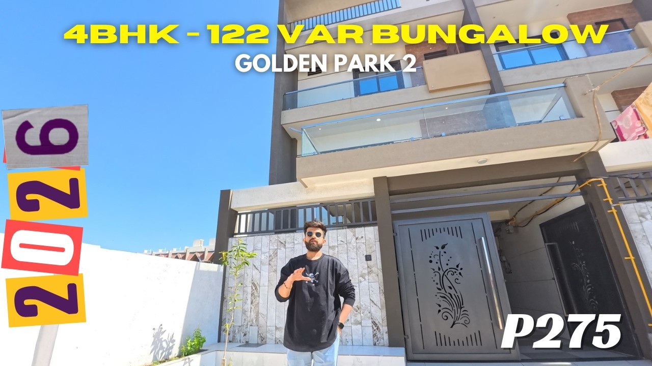 4BHK || 4 CAR PARKING || FRONT OPEN SPACE || BUNGALOW || GOLDEN PARK 2 || RAJKOT || DEVELOPING AREA