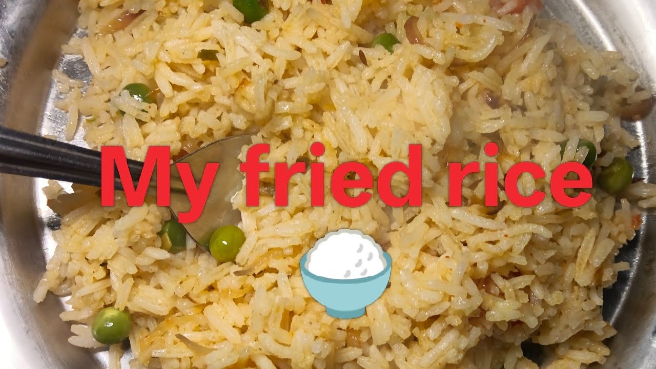 My fried rice 🍚 mene or mere bhai ne banaye rice 👍👍