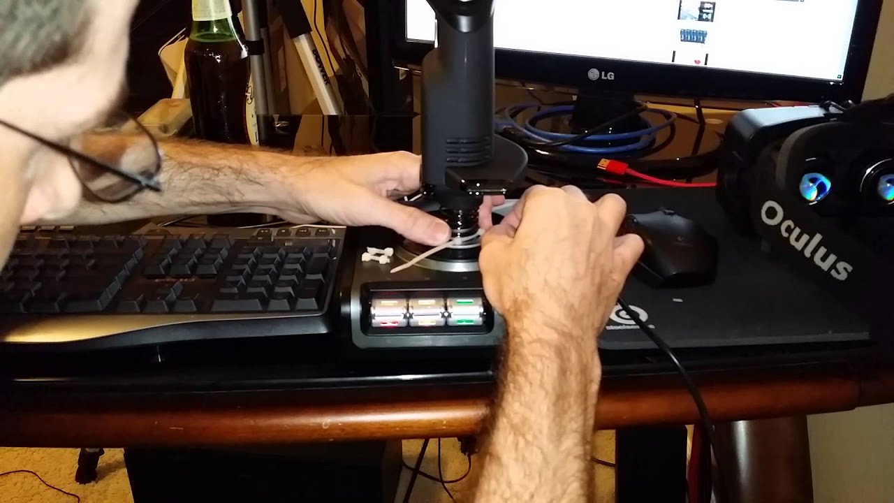 Saitek X52 Pro Zip-Tie mod #2