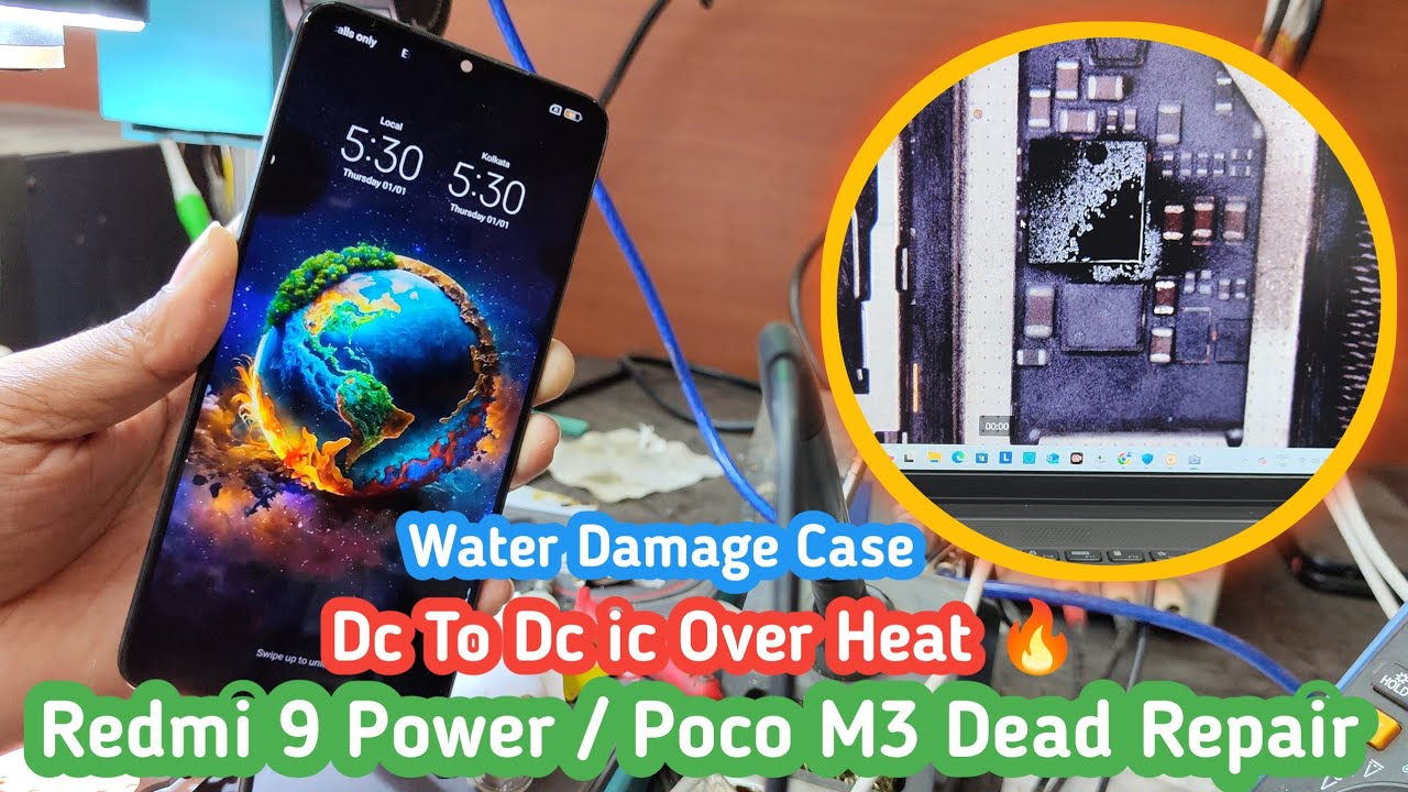 Redmi 9 Power Dead Problem Solution || Water Damage Case || Redmi 9 Power Shorting Remove 2024