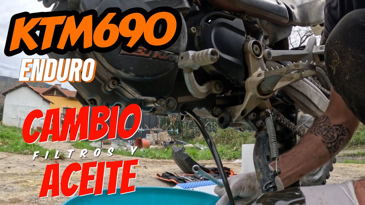 KTM 690 Enduro. Como cambiar aceite y filtros