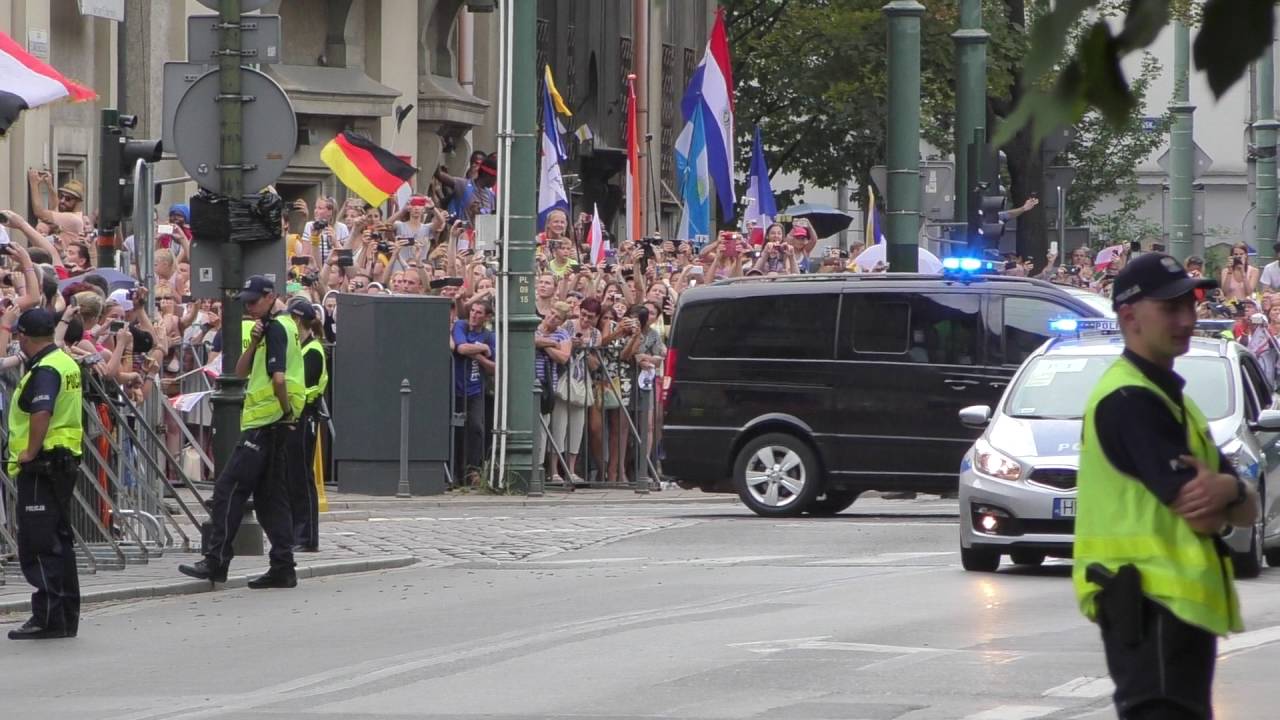 światowe dni młodzieży -przejazd Franciszka z Balic