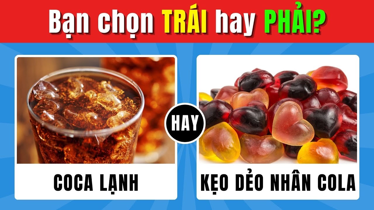 Bạn Chọn Gì? Kẹo Hay Đồ Ăn Thật? 🍬🍔 | Thử Thách 50 Câu Cực Hấp Dẫn!