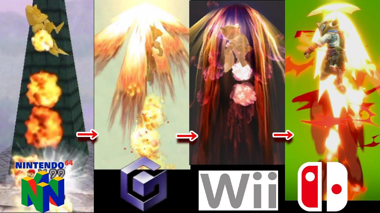【歴代スマブラ】フォックス&ファルコ上Bの強さの変化を追ってみた(ファイアフォックス)【64～SP】