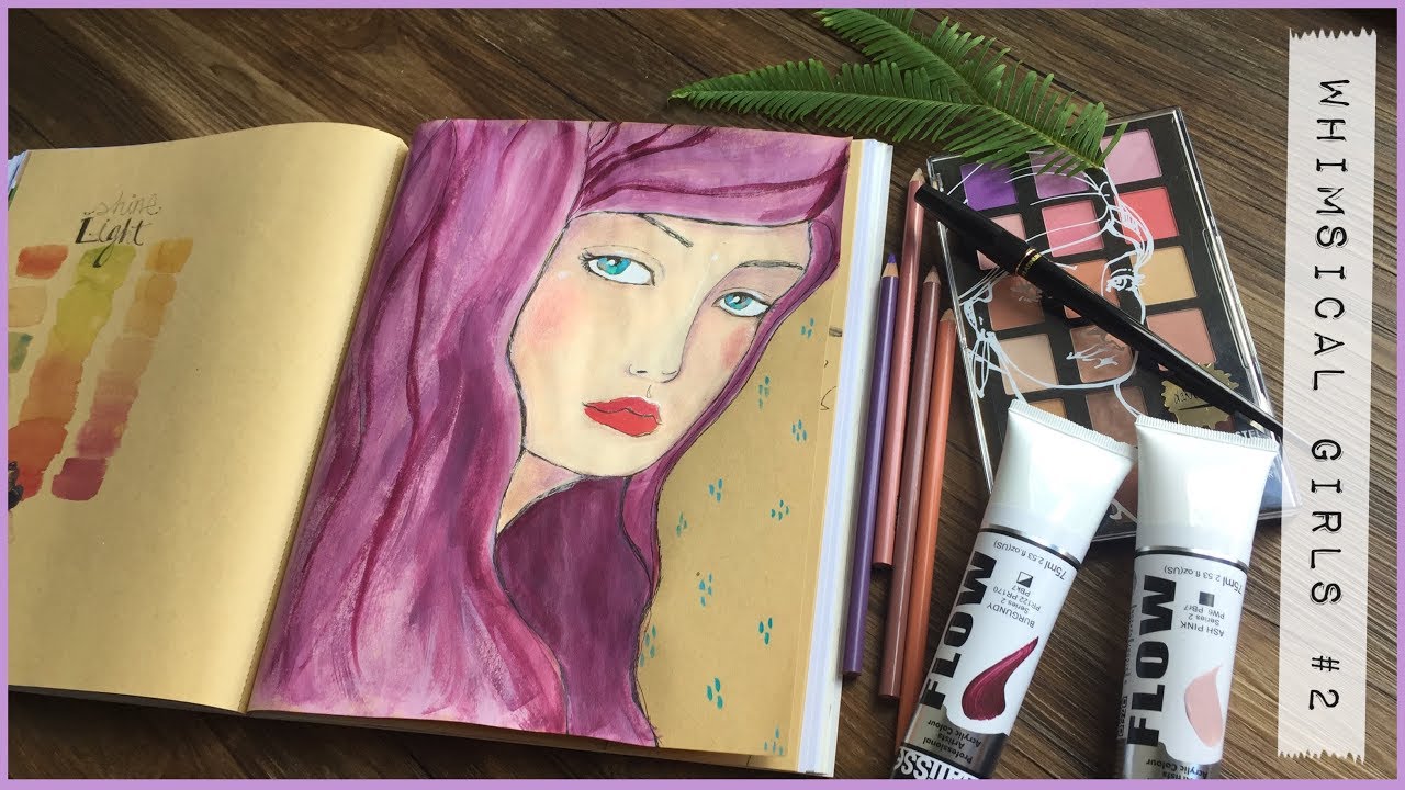 Art Journal in Whimsical Girls #2 / Her eyes spoke of hope / Jane Davenport