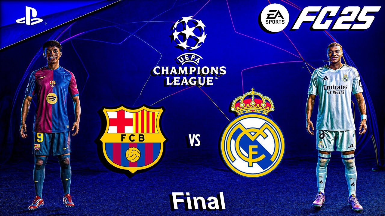 FC 25​​ - Barcelona vs. Real Madrid Ft. Messi, Ronaldo, | UCL Final Old Trafford Match | PS5™ [4K60]