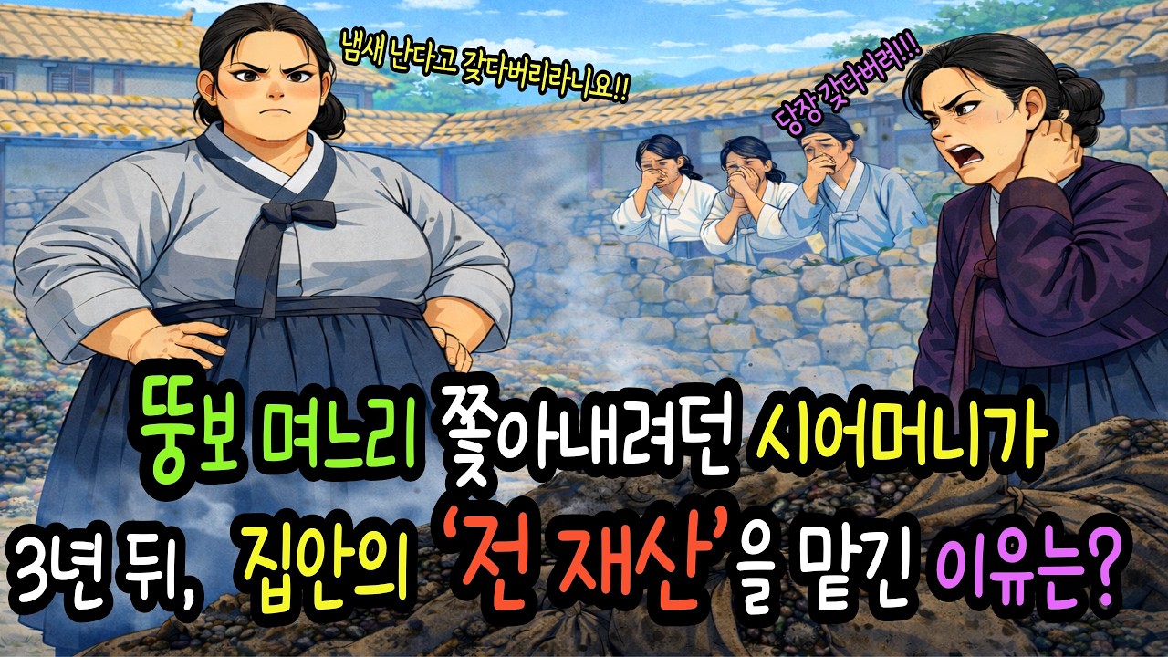 뚱보 며느리 쫓아내려던 시어머니가 3년뒤 집안의 '전재산'을 맡긴 사연|야담|민담|설화|전설|옛날이야기오디오북|수면동화