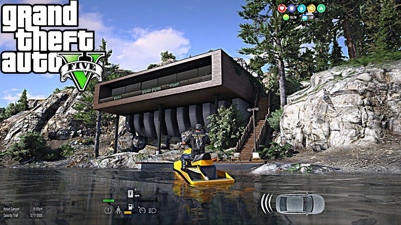 The Cops Won't Give Me A Break in GTA 5 Real Life Mod - Millonaires Cabin!!