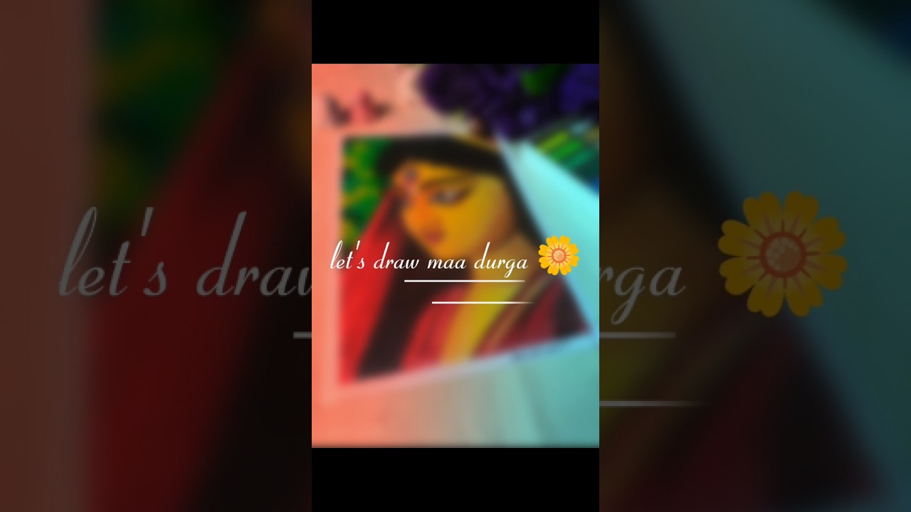 Divine strokes, powerful vibes ✨ Maa Durga comes alive on paper 🙏❤️(let's draw maa durga🌼)