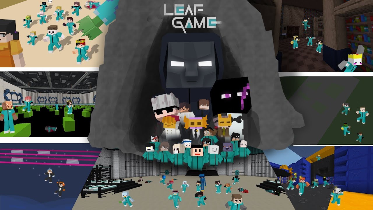 GAN&Eacute; 100 D&Oacute;LARES en un SQUID GAMES de MINECRAFT🏆🦑 - Leaf Games | Diander☕