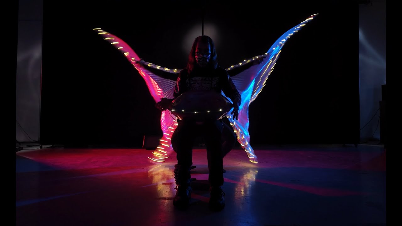 Wings of Lights -  Handpan &  LED Wings Aerial Flow Dance