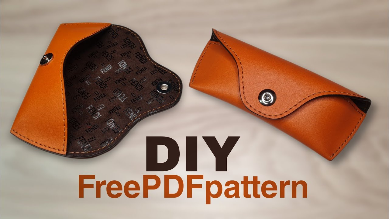Free Pattern⭕️Leather Sun Glasses Case 😎tutorial 👓آموزش و الگوی رایگان کاور عینک چرمی