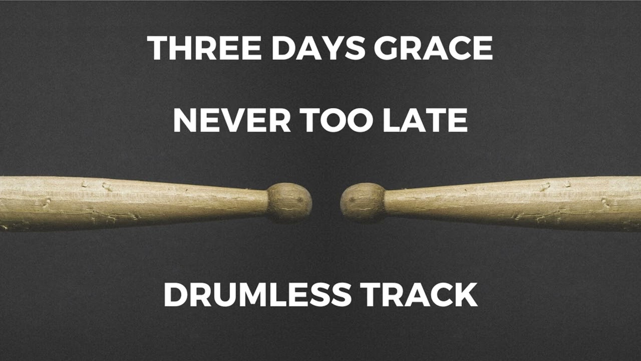 Three Days Grace - Never Too Late (drumless) - 150 BPM