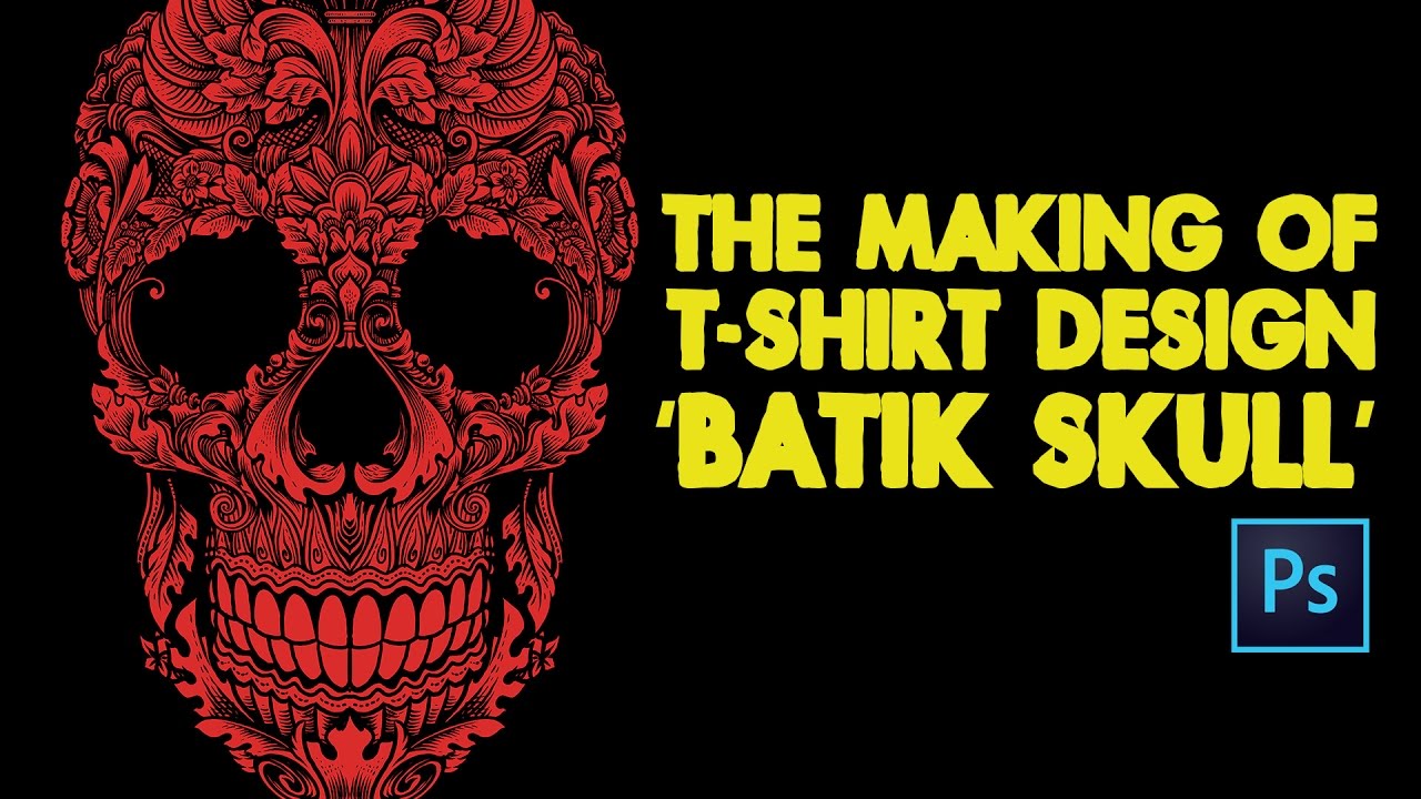 the making of batik skull design (English Subtitle)