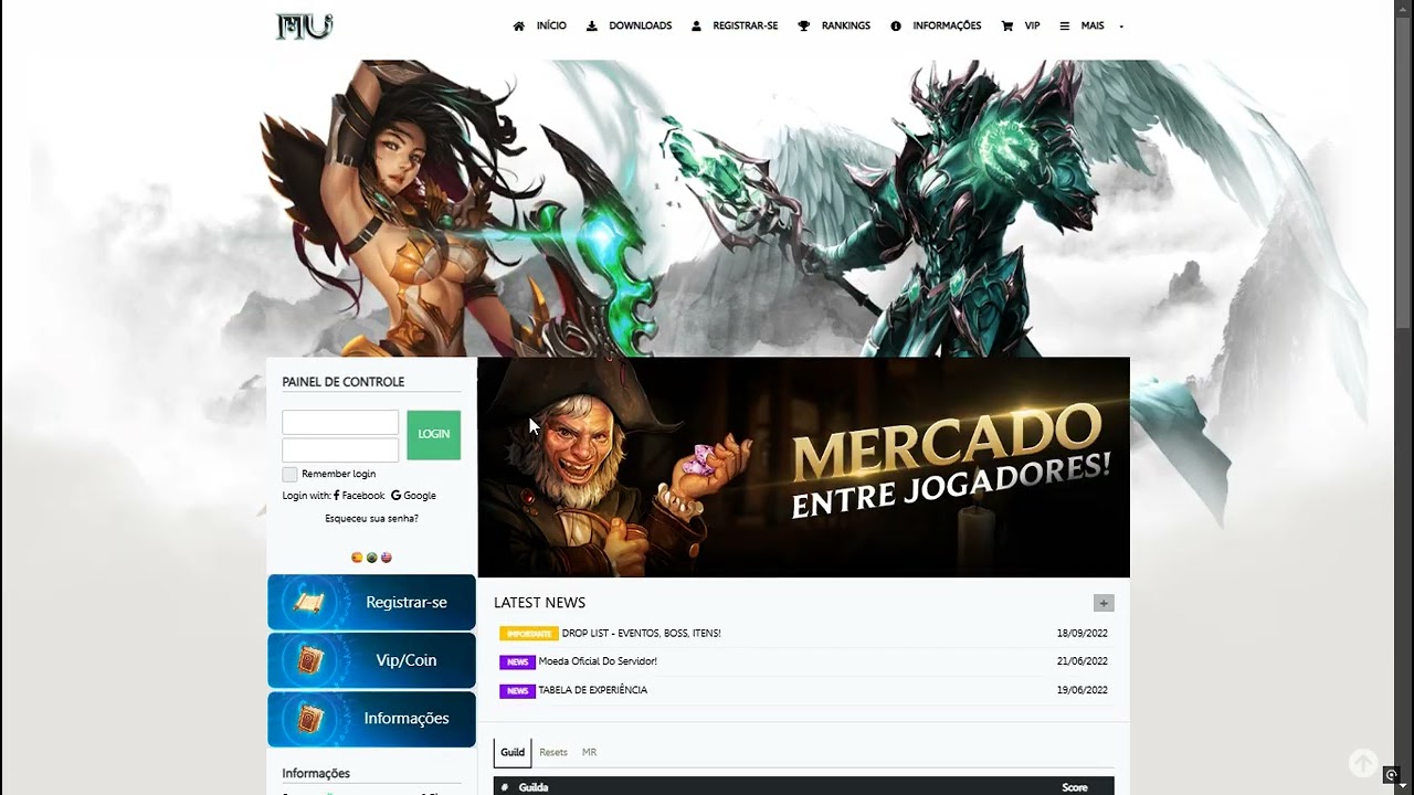 MU ONLINE - Template Custom White  #Web Morpheus / MK DESIGNER