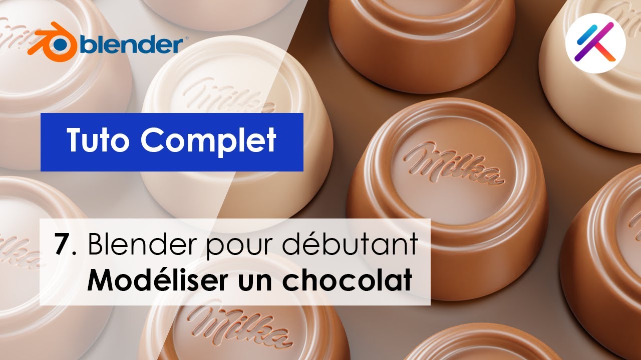 #7 - Tuto Blender pour débutant : Modéliser un chocolat dans Blender | Koslog 3D
