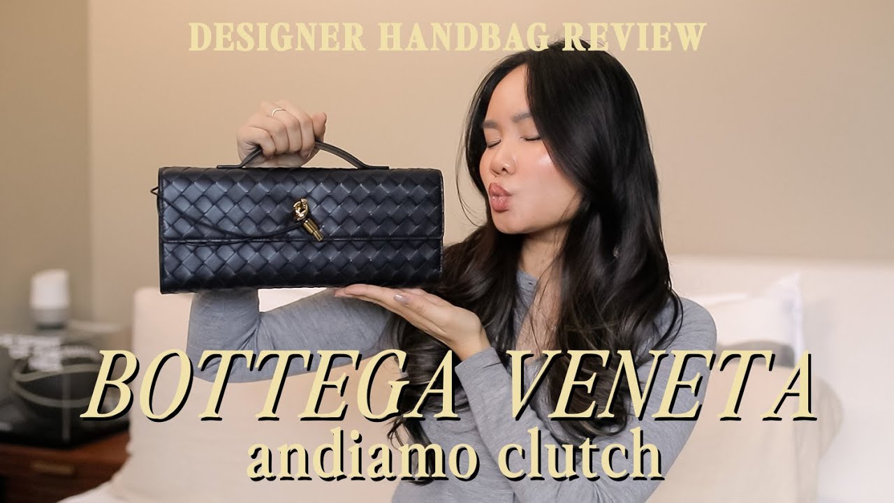 DESIGNER HANDBAG REVIEW - Bottega Veneta Andiamo Clutch (My dream evening clutch!) | Victoria Hui