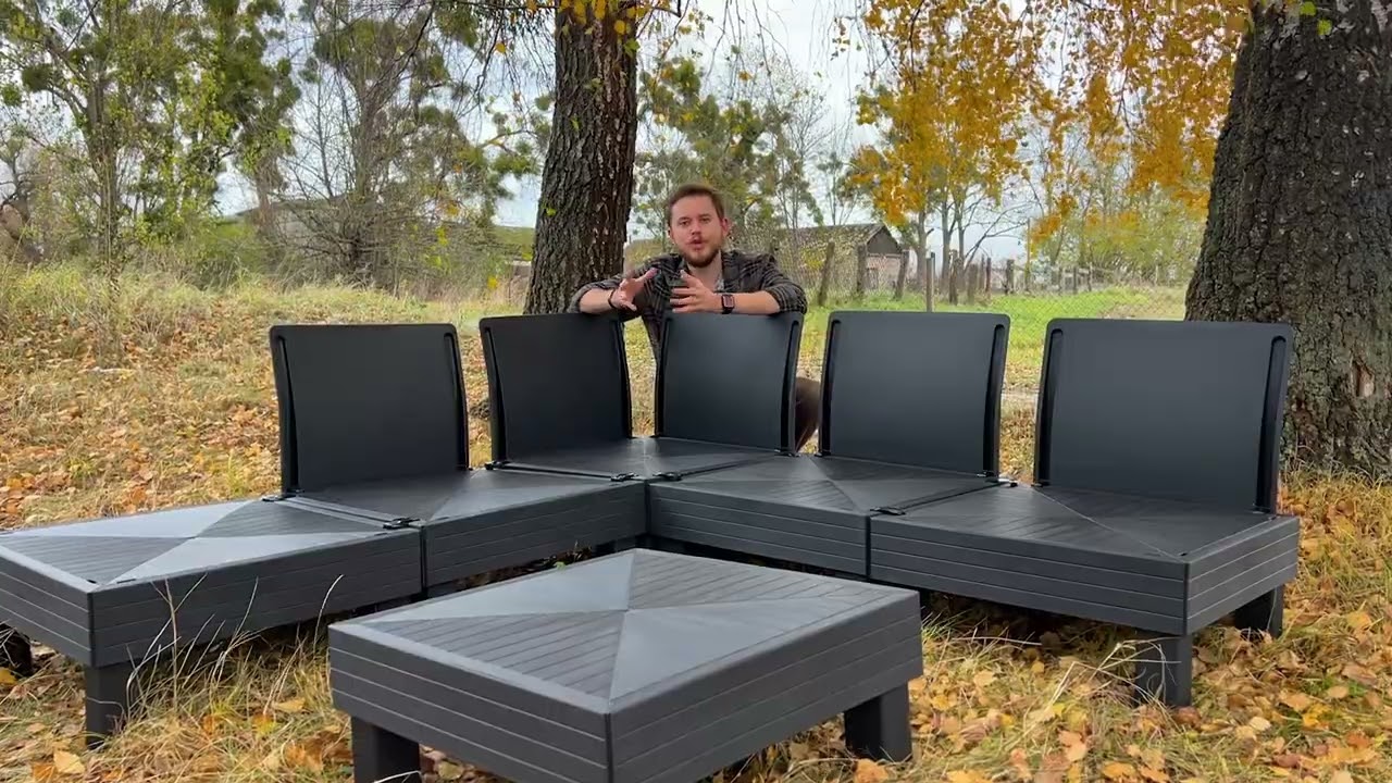 Інструкція як зібрати модульний садовий пластиковий набір Keter Lounge Set Elements