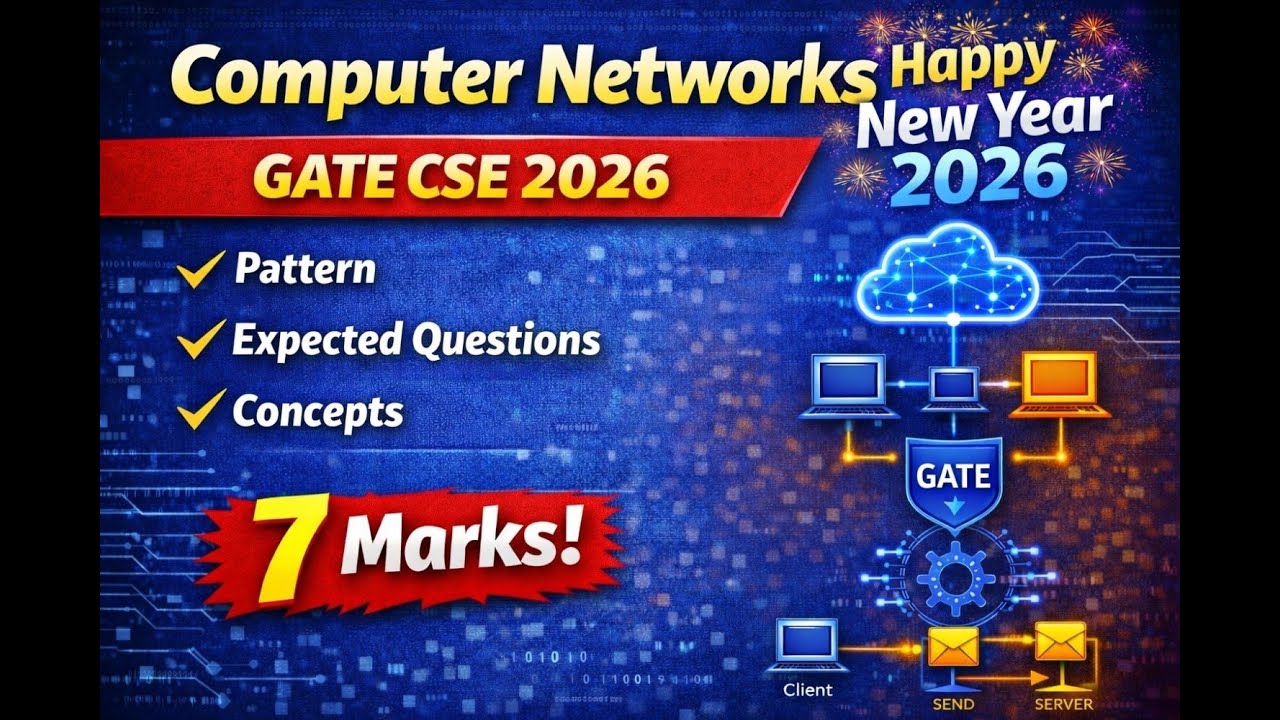 Компьютерные сети IIT Guwahati &ndash; GATE CSE 2026 | Структура, ожидаемые вопросы, концепции и пример...
