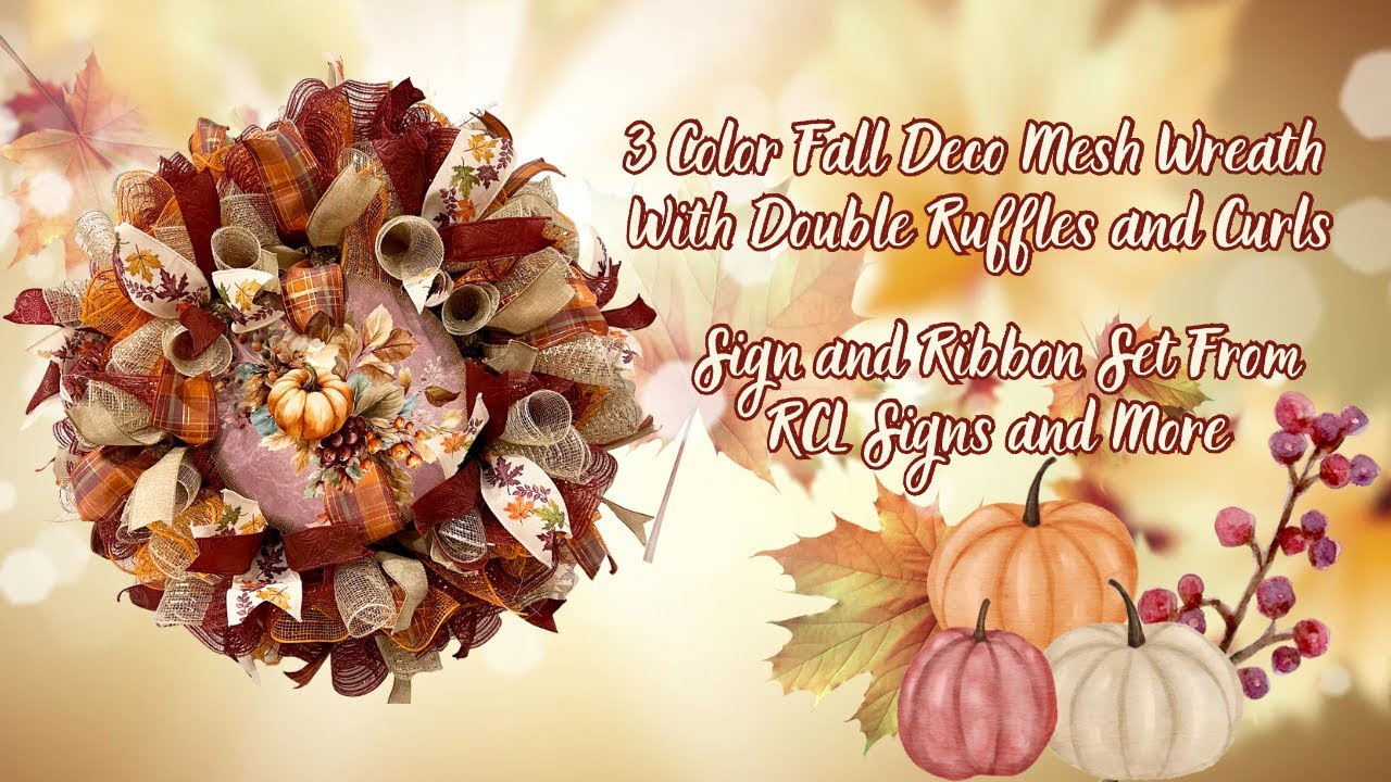 Fall Deco Mesh Double Ruffle Curl Deco Mesh Wreath |Deco Mesh Stunning Wreath |Sams Club Mesh