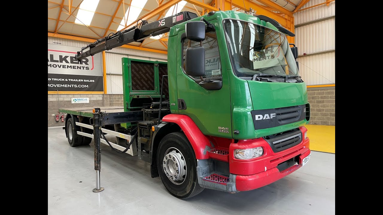 New In Stocklist For Sale:  DAF LF55 4X2 18 TONNE FLATBED/CRANE – 2011 – YD11 EGX
