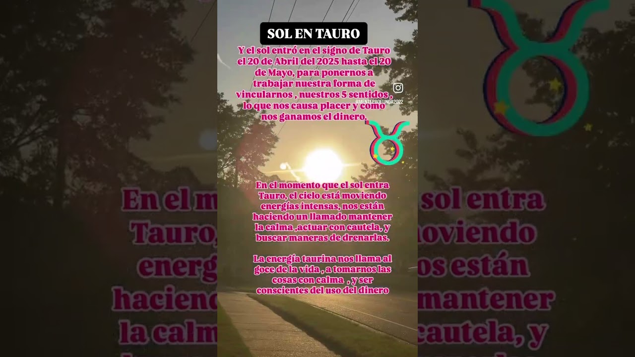 Bienvenido al sol a Tauro 2025 #astrologia #astrology @pasionastrologia