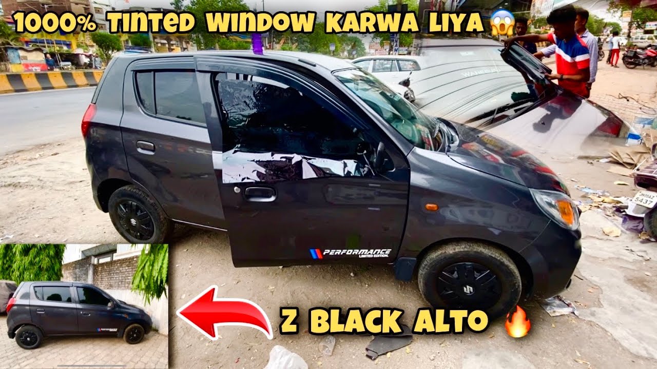 1000% Z Black Tinted Window In My Alto Car 🔥 || 0% Visibility || 😰