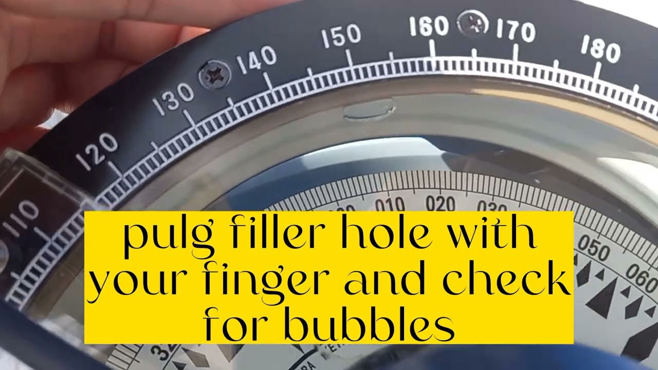 Saura SR 165_Removing bubbles on magnetic compass