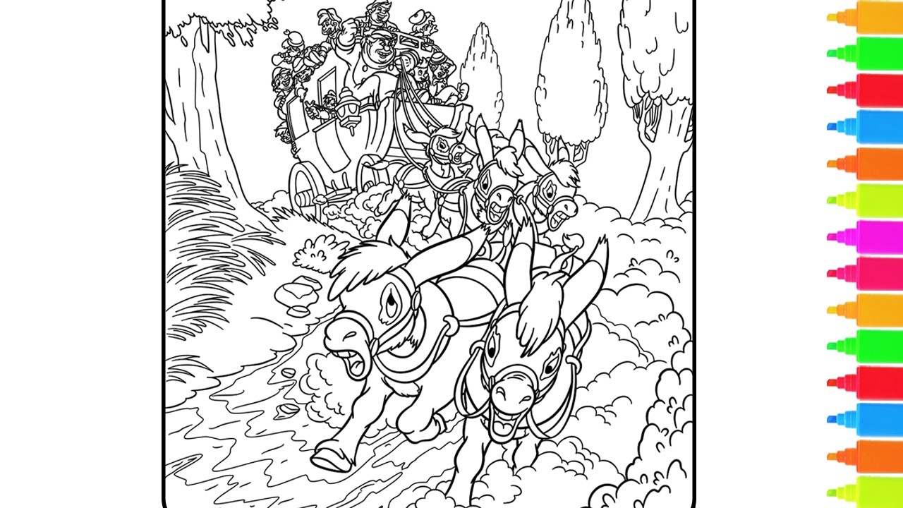 Coloring Pinocchio, Geppetto, Jiminy Cricket | Coloring Book Pages